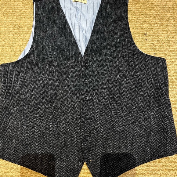 J. Crew Charcoal Herringbone Vest - Picture 3 of 5